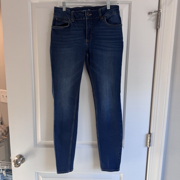 Wrangler Women's Skinny Jeans Size 9x32 Dark Wash Stretch Denim Mid Rise - Picture 2 of 9